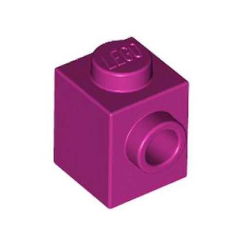Деталь LEGO 87087 Brick, Modified 1 x 1 with Stud on Side - Magenta