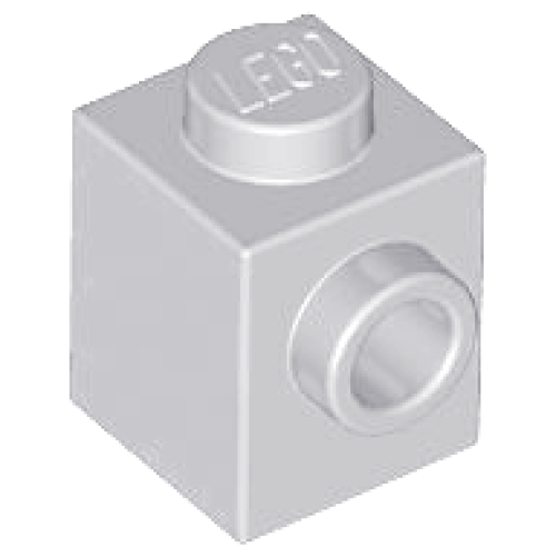 Деталь LEGO 87087 Brick, Modified 1 x 1 with Stud on Side - Light Bluish Gray