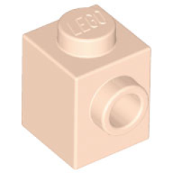 Brick, Modified 1 x 1 with Stud on Side - Light Nougat