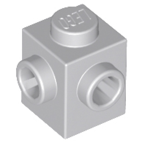 Деталь LEGO 26604 Brick, Modified 1 x 1 with Studs on 2 Sides, Adjacent - Light Bluish Gray