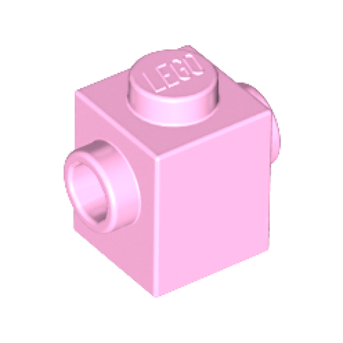 Деталь LEGO 47905 Brick, Modified 1 x 1 with Studs on 2 Sides, Opposite - Bright Pink
