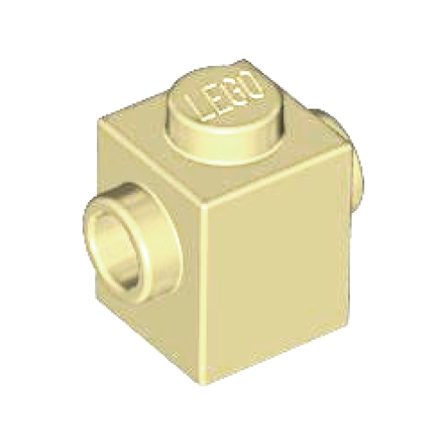 Деталь LEGO 47905 Brick, Modified 1 x 1 with Studs on 2 Sides, Opposite - Tan