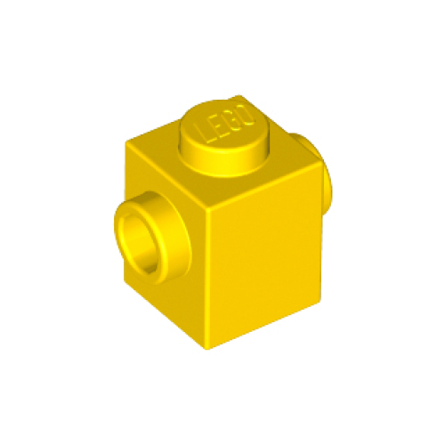 Деталь LEGO 47905 Brick, Modified 1 x 1 with Studs on 2 Sides, Opposite - Yellow