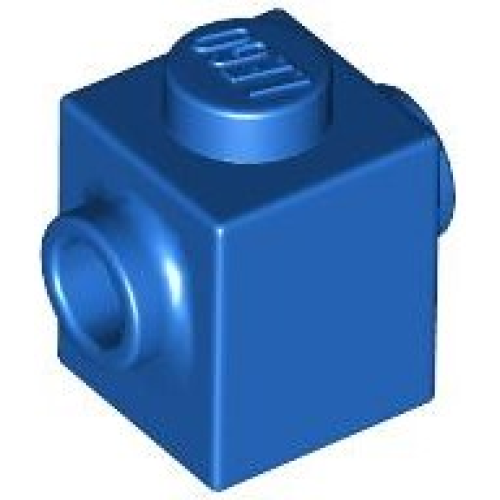 Деталь LEGO 47905 Brick, Modified 1 x 1 with Studs on 2 Sides, Opposite - Blue