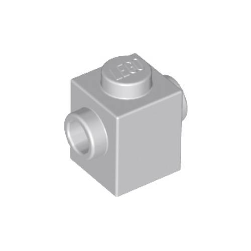 Деталь LEGO 47905 Brick, Modified 1 x 1 with Studs on 2 Sides, Opposite - Light Bluish Gray