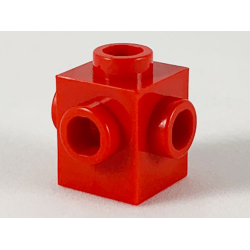 Brick, Modified 1 x 1 with Studs on 4 Sides - Red Brick, Modified 1 x 1 with Studs on 4 Sides - Red