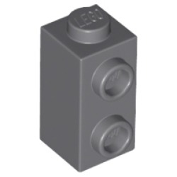 Brick, Modified 1 x 1 x 1 2/3 with Studs on Side - Dark Bluish Gray Brick, Modified 1 x 1 x 1 2/3 with Studs on Side - Dark Bluish Gray