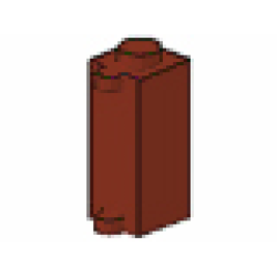 Brick, Modified 1 x 1 x 2 with Shutter Holder - Reddish Brown