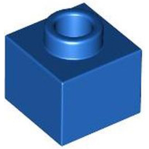 Деталь LEGO 86996 Brick, Modified 1 x 1 x 2/3 with Open Stud - Blue