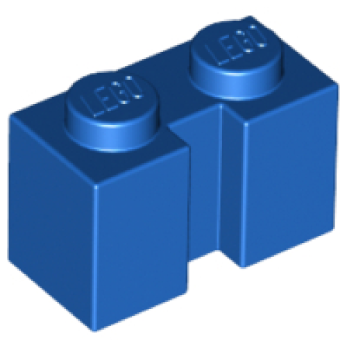 Деталь LEGO 4216 Brick, Modified 1 x 2 with Channel - Blue
