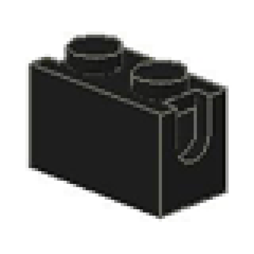 Деталь LEGO 3317 Brick, Modified 1 x 2 with Digger Bucket Arm Holder - Black