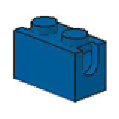 Деталь LEGO 3317 Brick, Modified 1 x 2 with Digger Bucket Arm Holder - Blue