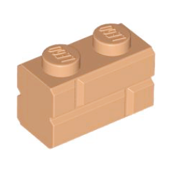 Brick, Modified 1 x 2 with Masonry Profile - Nougat Brick, Modified 1 x 2 with Masonry Profile - Nougat