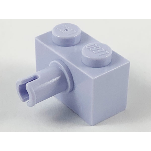 Деталь LEGO 2458 Brick, Modified 1 x 2 with Pin - Light Violet
