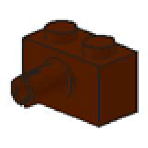 Деталь LEGO 2458 Brick, Modified 1 x 2 with Pin - Brown