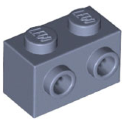 Brick, Modified 1 x 2 with Studs on 1 Side - Sand Blue