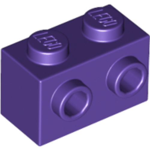 Деталь LEGO 11211 Brick, Modified 1 x 2 with Studs on 1 Side - Dark Purple
