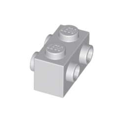 Brick, Modified 1 x 2 with Studs on 2 Sides - Light Bluish Gray