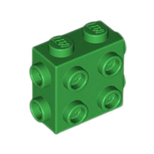 Деталь LEGO 67329 Brick, Modified 1 x 2 x 1 2/3 with Studs on Side and Ends - Green