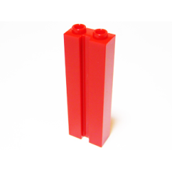 Brick, Modified 1 x 2 x 5 with Channel - Red