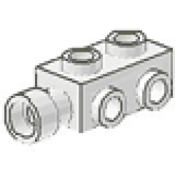 Brick, Modified 1 x 2 x 2/3 with Studs on Sides and Extended Stud Receptacle - White