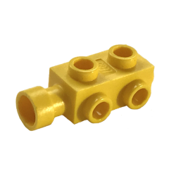 Brick, Modified 1 x 2 x 2/3 with Studs on Sides and Extended Stud Receptacle - Yellow