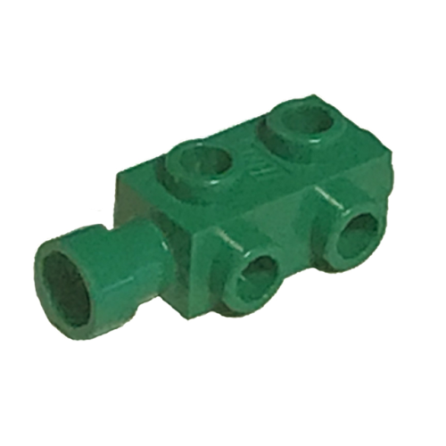 Деталь LEGO 4595 Brick, Modified 1 x 2 x 2/3 with Studs on Sides and Extended Stud Receptacle - Green