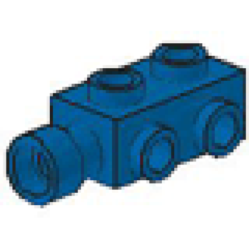 Деталь LEGO 4595 Brick, Modified 1 x 2 x 2/3 with Studs on Sides and Extended Stud Receptacle - Blue