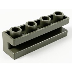 Brick, Modified 1 x 4 with Channel - Dark Gray