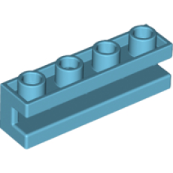 Brick, Modified 1 x 4 with Channel - Medium Azure