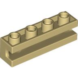 Brick, Modified 1 x 4 with Channel - Tan