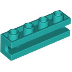 Brick, Modified 1 x 4 with Channel - Dark Turquoise