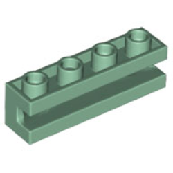 Brick, Modified 1 x 4 with Channel - Sand Green