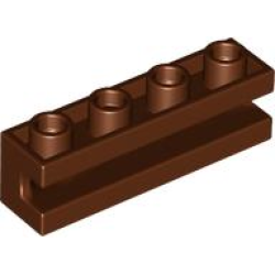 Brick, Modified 1 x 4 with Channel - Reddish Brown