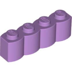 Brick, Modified 1 x 4 with Log Profile - Medium Lavender