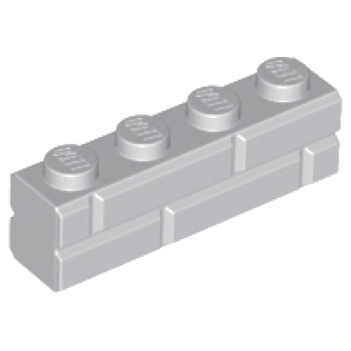 Деталь LEGO 15533 Brick, Modified 1 x 4 with Masonry Profile - Light Bluish Gray