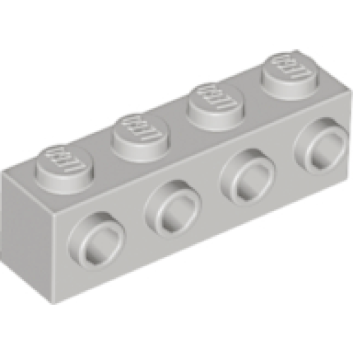 Деталь LEGO 30414 Brick, Modified 1 x 4 with Studs on Side - Light Gray