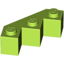 Brick, Modified Facet 3 x 3 - Lime