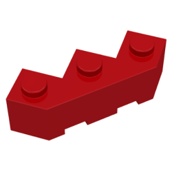 Brick, Modified Facet 3 x 3 - Red