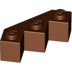 Brick, Modified Facet 3 x 3 - Reddish Brown