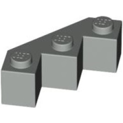 Brick, Modified Facet 3 x 3 - Light Gray