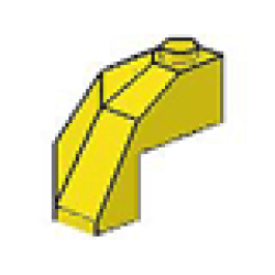 Brick, Modified Facet 3 x 3 x 2 Top - Yellow