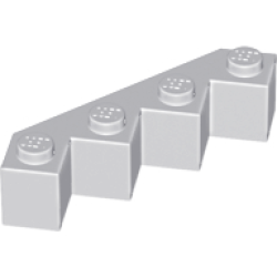 Brick, Modified Facet 4 x 4 - Light Bluish Gray