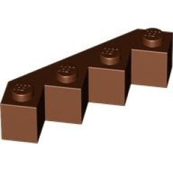 Brick, Modified Facet 4 x 4 - Reddish Brown