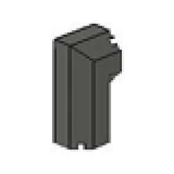 Brick, Modified Octagonal 2 x 2 x 3 1/3 Corner - Dark Gray