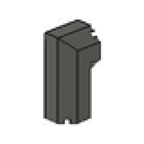 Деталь LEGO 6043 Brick, Modified Octagonal 2 x 2 x 3 1/3 Corner - Dark Gray