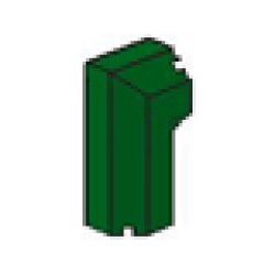 Brick, Modified Octagonal 2 x 2 x 3 1/3 Corner - Green