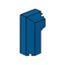 Brick, Modified Octagonal 2 x 2 x 3 1/3 Corner - Blue