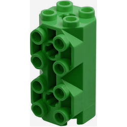 Brick, Modified Octagonal 2 x 2 x 3 1/3 with Side Studs - Green