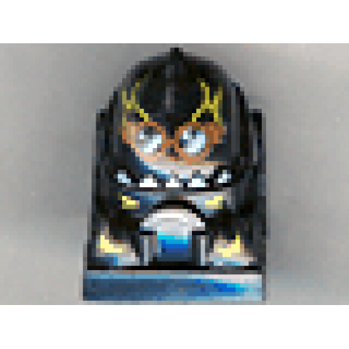 Деталь LEGO 30598 Brick, Modified 2 x 2 Racer Driver Round Head (Undetermined Type) - Black